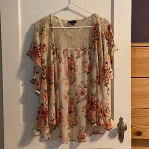 Cream floral top
